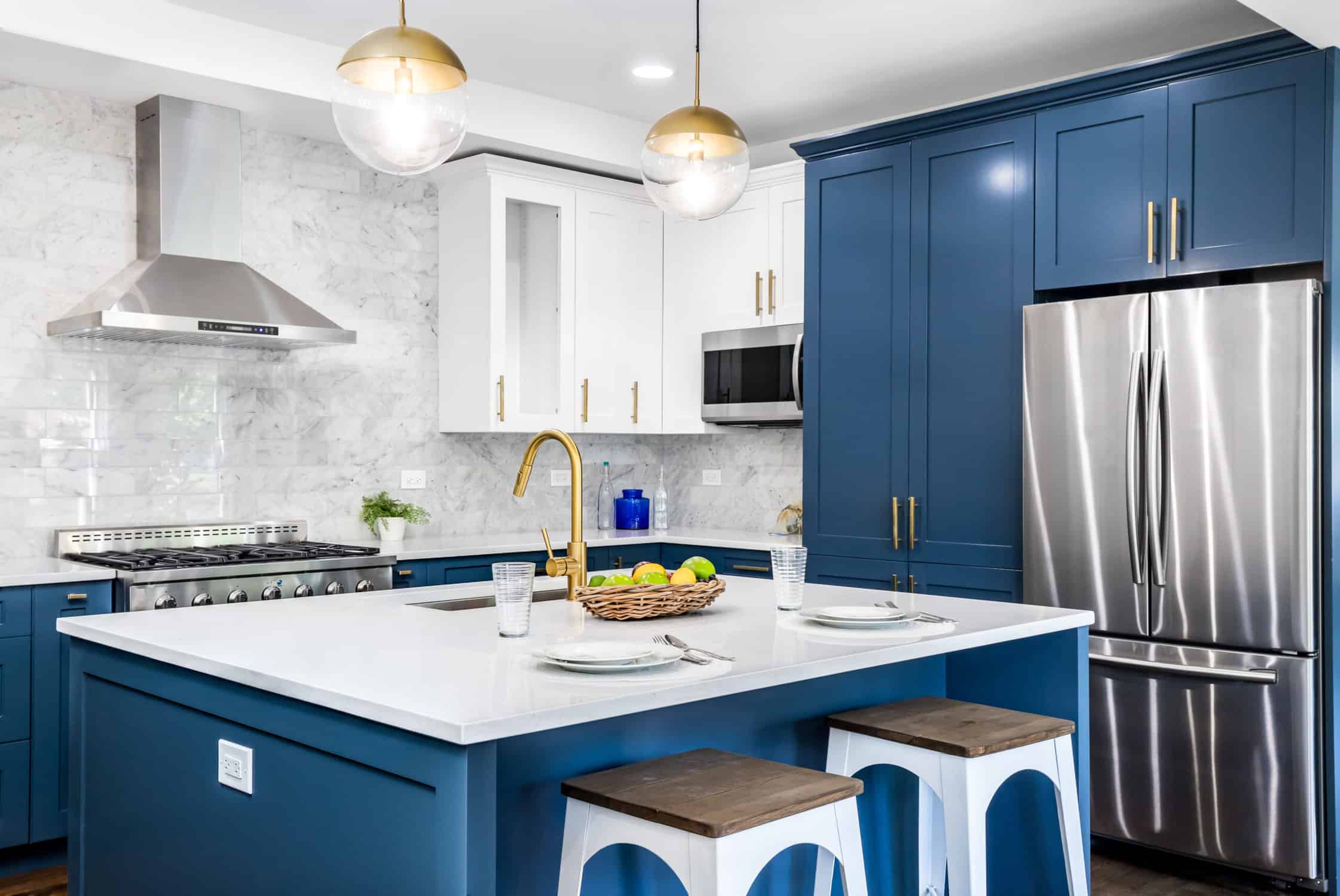 Kitchen where you can use any cabinet painting techniques.