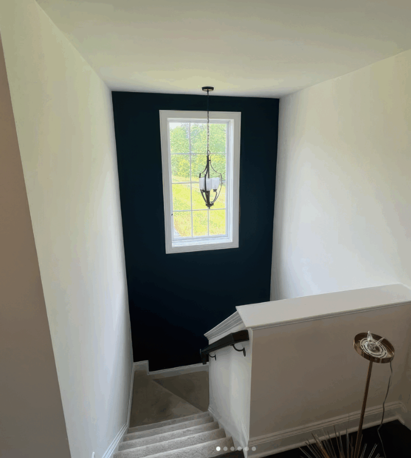 Interior house painting, walls and ceiling
